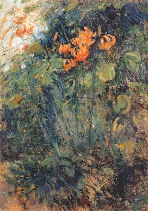 twachtman tiger lilies c1890-95. Twachtmann,  