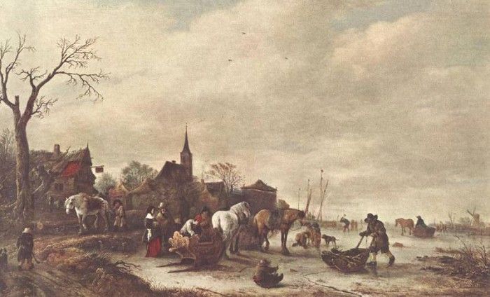 OSTADE Isaack van Winter Landscape. ,  Isack