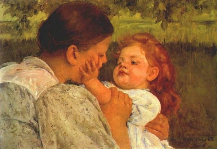 cassatt maternal caress 1896.  