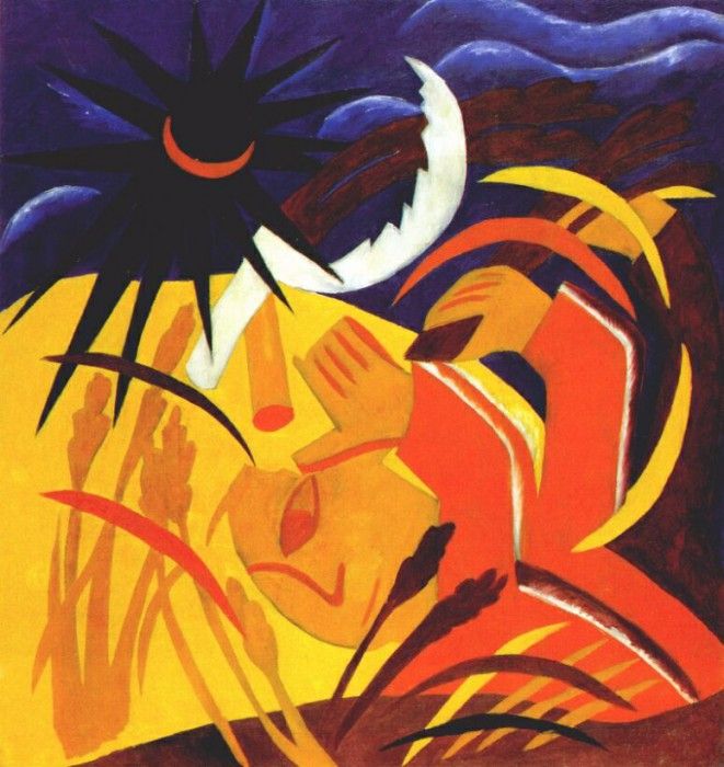 goncharova harvest 1911. , 