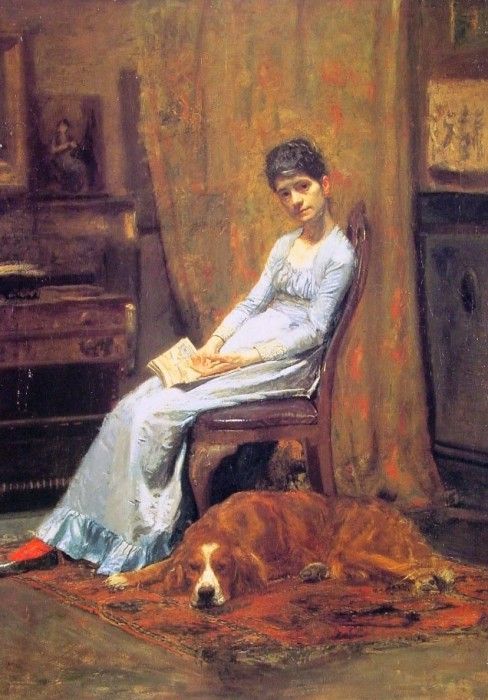 The Artists Wife and his setter Dog. , 