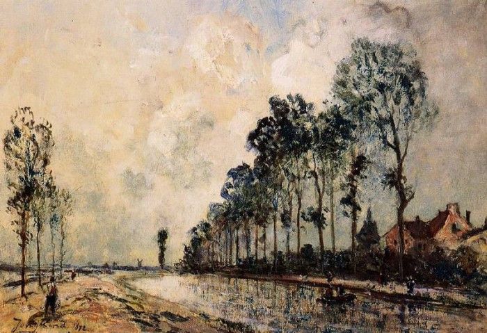 Jongkind Johan Berthold The Oorcq Canal Aisne. Jongkind,  
