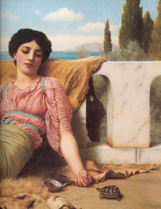 Godward A Quiet Pet. ,  