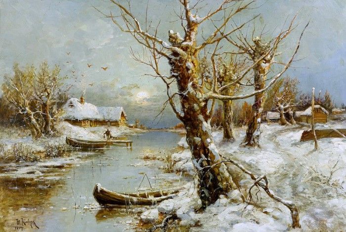 ������ ������ ������ - Winterliche Flusslandschaft 1897. ������, ���� (1850-1924)