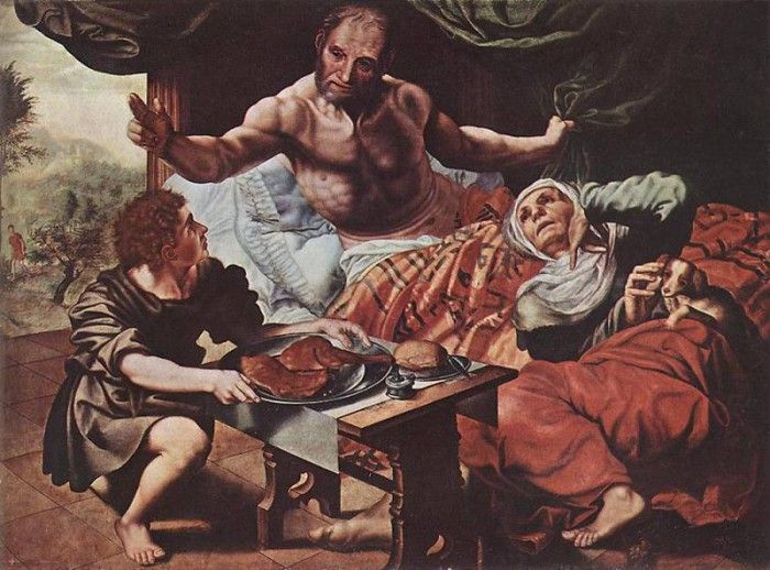 HEMESSEN Jan Sanders van Isaac Blessing Jacob. Hemessen,   