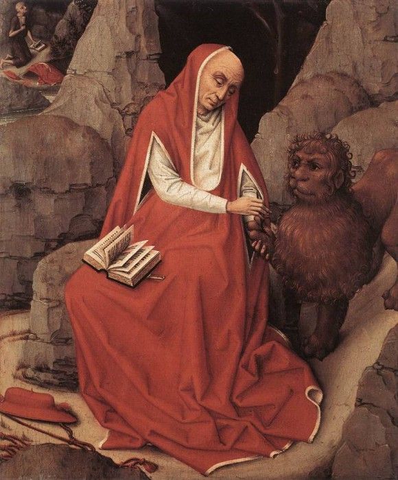 Weyden St Jerome and the Lion c1450. ,   
