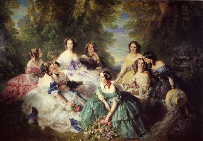 Winterhalter Franz Xavier The Empress Eugenie Surrounded by her Ladies in Waiting. ,  