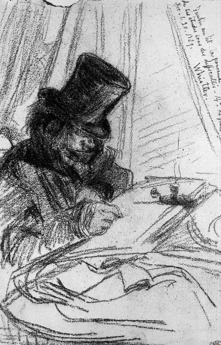 Whistler James Fantin-Latour drawing Sun. ,   