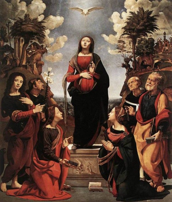 Piero di Cosimo Immaculate Conception with Saints c1505. ,  