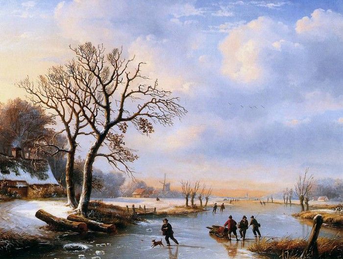 Verwee Louis Pierre Winter Sun. Verwee  