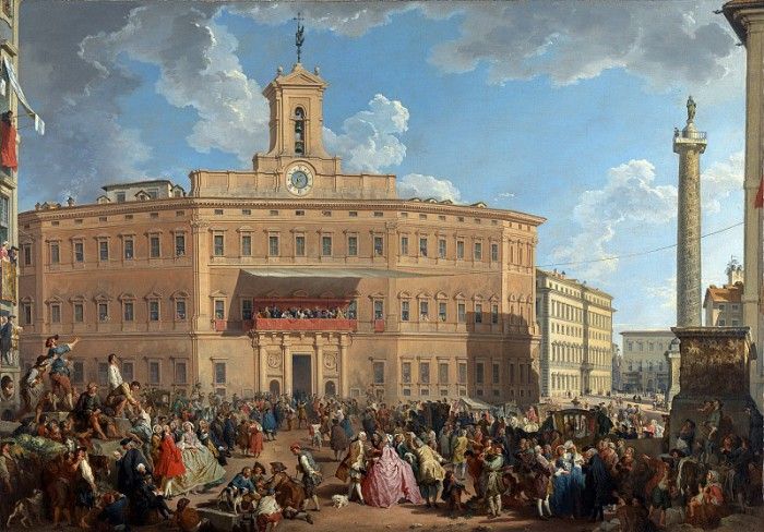 The Lottery in Piazza di Montecitorio, 1743-1744. ,  