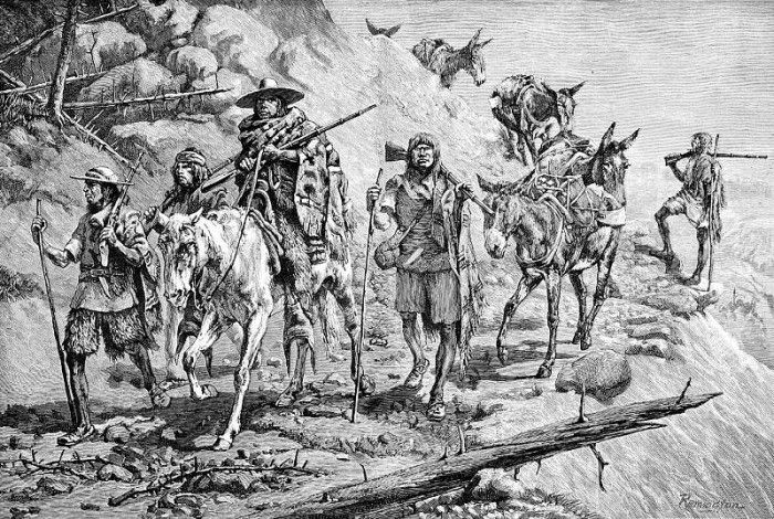 Fr 034 Pima Indians Convoying Silver in Mexico FredericReminton sqs. Remington, 