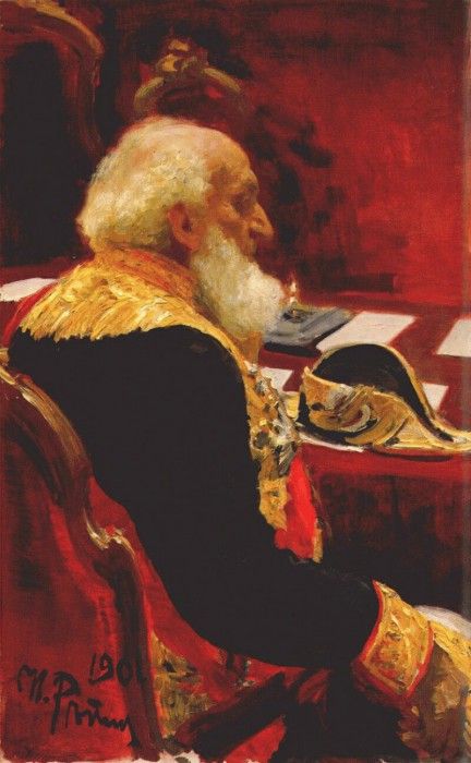 repin portrait of semenov-tian-shanskii 1901. ,  