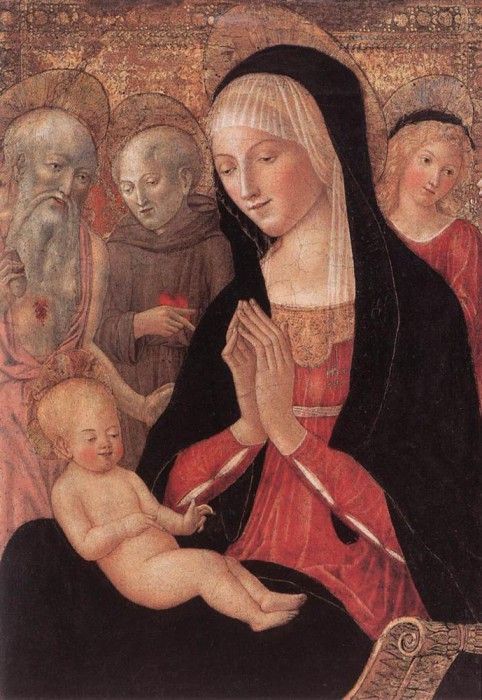 FRANCESCO DI GIORGIO MARTINI Madonna And Child With Saints And Angels.    