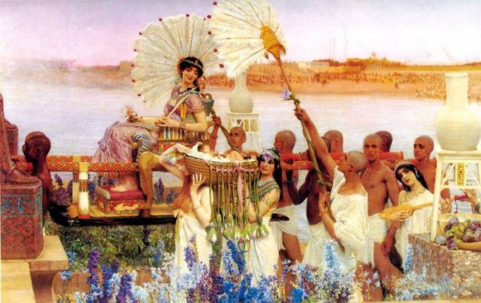 ger-AlmaTadema-TheFindingOfMoses. ,  