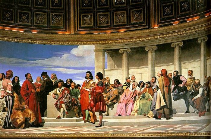 Hemicycle of the Ecole des Beaux-Arts 1814 left. , 