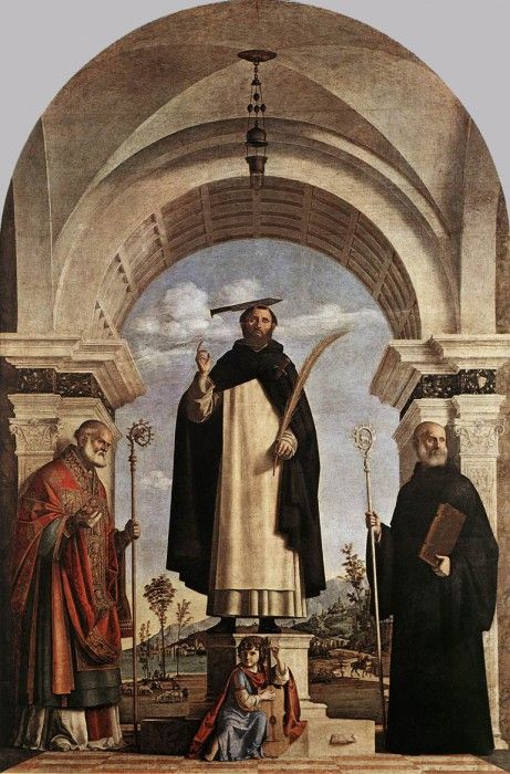 CIMA da Conegliano St Peter Martyr With St Nicholas Of bari. ,  