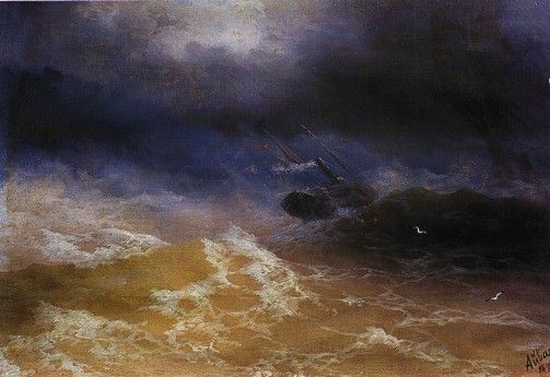 storm on sea 1899 IBI.   