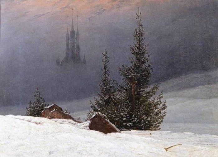 FRIEDRICH Caspar David Winter Landscape With Church. ,  