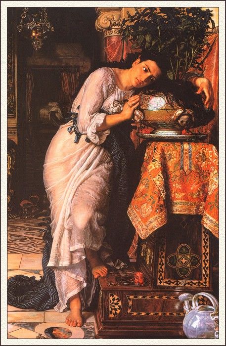 bs-ahp- William Holman Hunt- Isabella And The Pot Of Basil. ,  