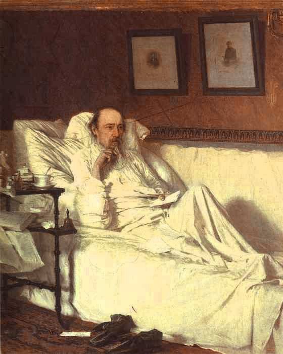 Kramskoi Nikolay Nekrasov in the Period of Last Songs. ,  