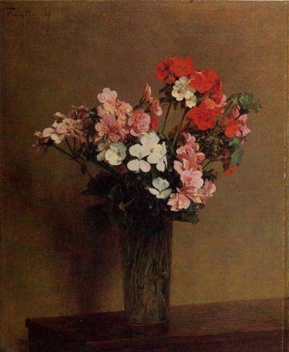 Fantin Latour Henri Geraniums. -, ---