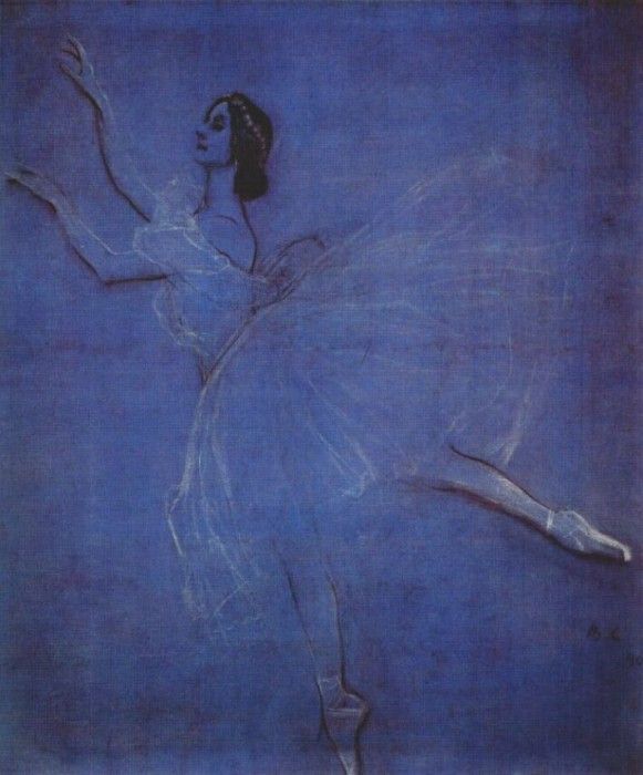 serov anna pavlova in les sylphides 1909. , 