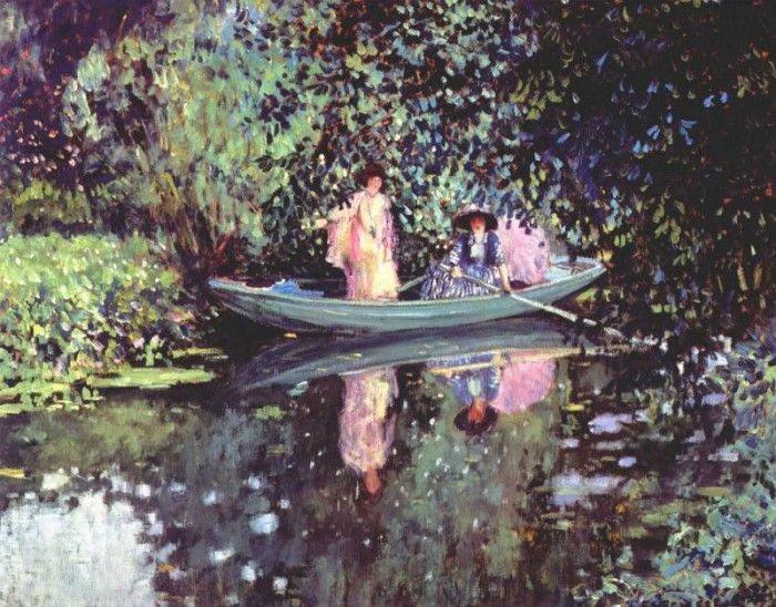 frieseke two ladies in a boat c1905. Frieseke,  