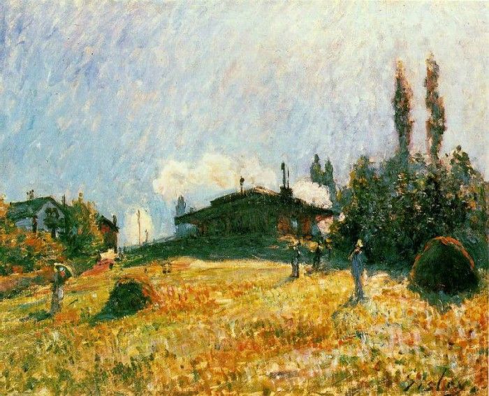 Sisley Station at Sevres, ca 1879, 15x22 cm, Private. , 