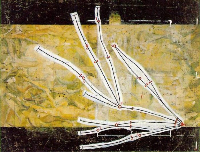Duchamp Reseaux des stoppages (Network of Stoppages), 1914, . , 