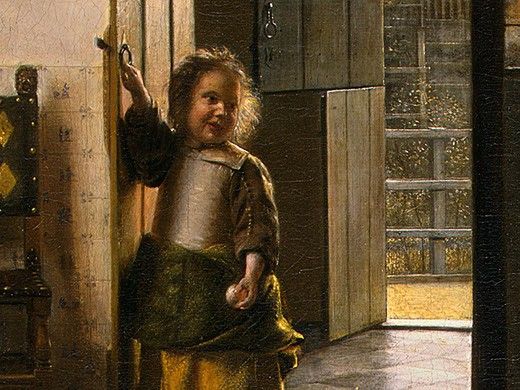 HOOCH,DE THE BEDROOM, 1658-1660, DETALJ 1, NGW. Hooch, Pieter De