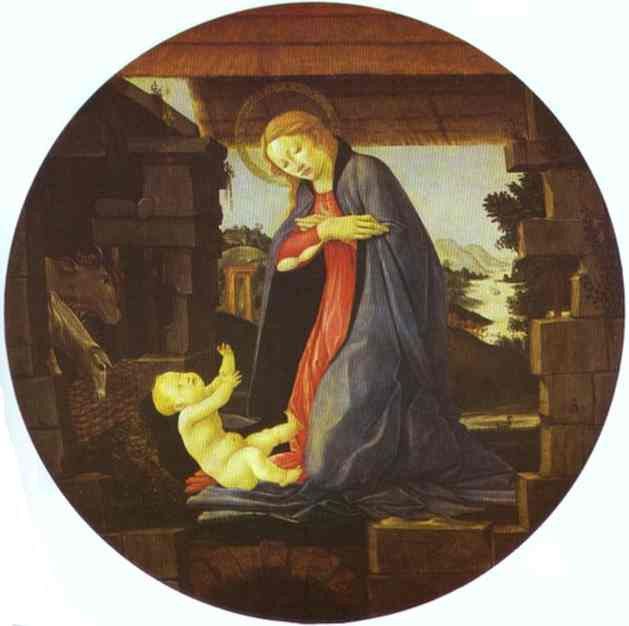 Alessandro Botticelli - The Virgin Adoring the Child. , Alessandro