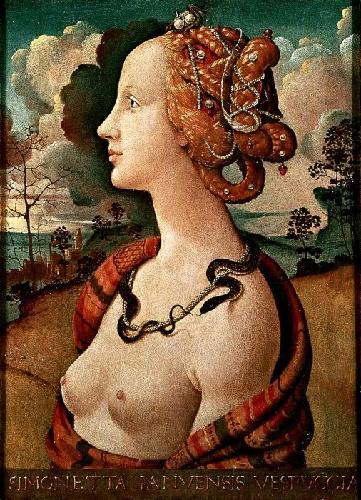 Piero di Cosimo Portrait of a young woman, Musee Conde, Chan. ,  