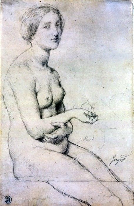 Ingres Study for -Venus a Paphos-. ,   