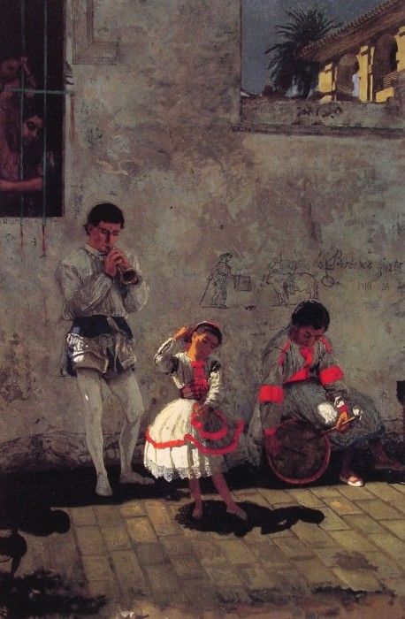 A Street Scene in Seville. , 