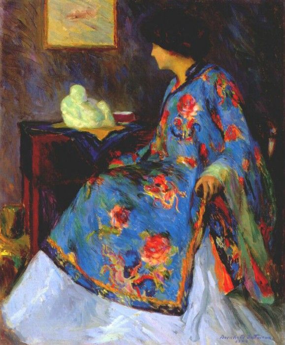 gutmann lady in chinese silk jacket 1909. 