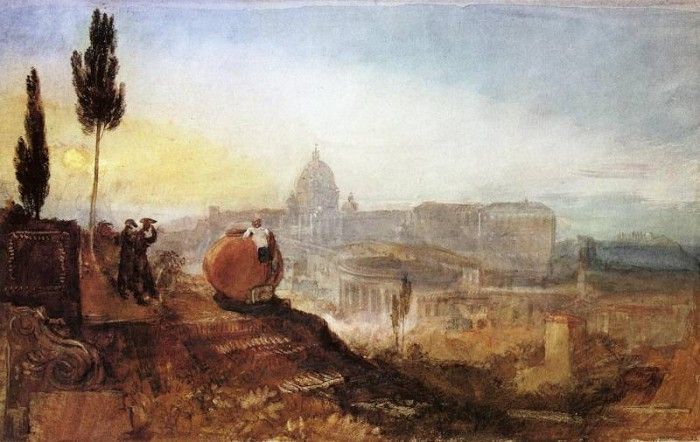 Turner Joseph Mallord William Rome St. Peter-s from the Villa Barberini. ,   