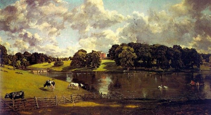 CONSTABLE - WIVENHOE PARK, ESSEX, 1816, OIL ON CANVAS.  