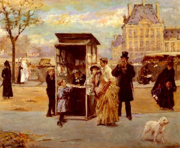 Garrido Eduardo Leon The Kiosk By The Seine. �������, ������� ����