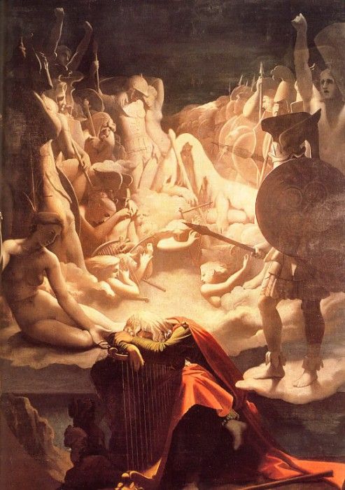 Ingres, Jean Auguste - The Dream of Ossian (end. ,   