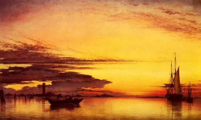 Cooke Edward William Sunset On The Lagune Of Venice. ,  
