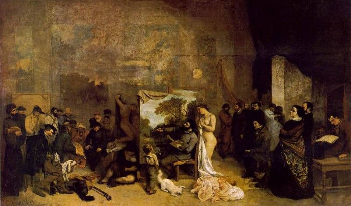 Courbet The Painters Studio  A Real Allegory 1855 361x598 M. , 