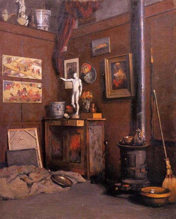 Caillebotte Gustave Interior of a Studio with Stove. , 