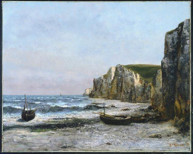 Courbet The cliffs at Etreat, 1866, 90.9 x 113.3 cm, NG of C. , 