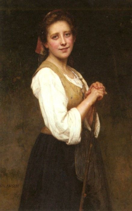 Salanson Eugenie Marie A Young Shepherdess. Salanson  