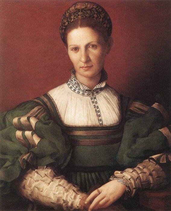 BRONZINO Agnolo Portrait Of A Lady In Green. , 