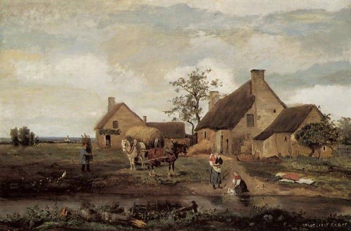 Corot A Farm in the Nievre. , --