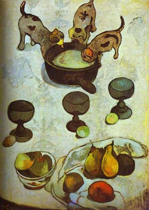 Gauguin - Still Life With Three Puppies. , 