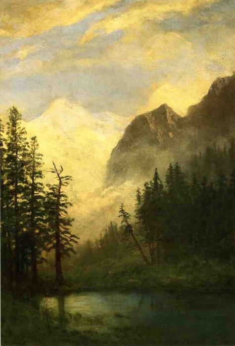 Bierstadt Albert Mountain Landscape. , 