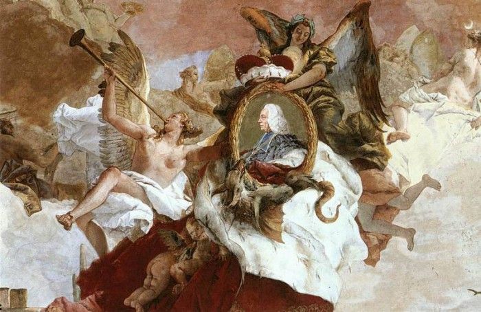 Tiepolo Wurzburg Apollo and the Continents detail9. ,  